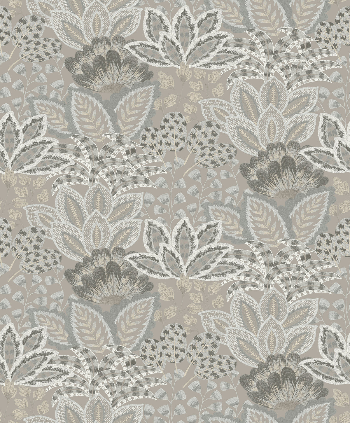 Catherine Wallpaper - Taupe wallpaper pattern