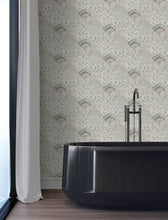 Load image into Gallery viewer, Catherine Wallpaper - Taupe room setting