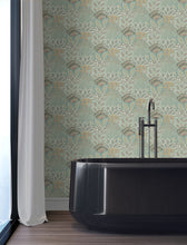 Load image into Gallery viewer, Catherine Wallpaper - Sage room setting