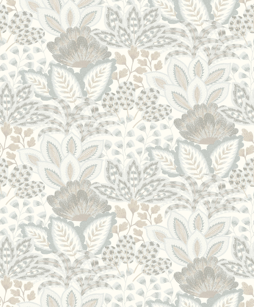 Catherine Wallpaper - Ivory wallpaper pattern