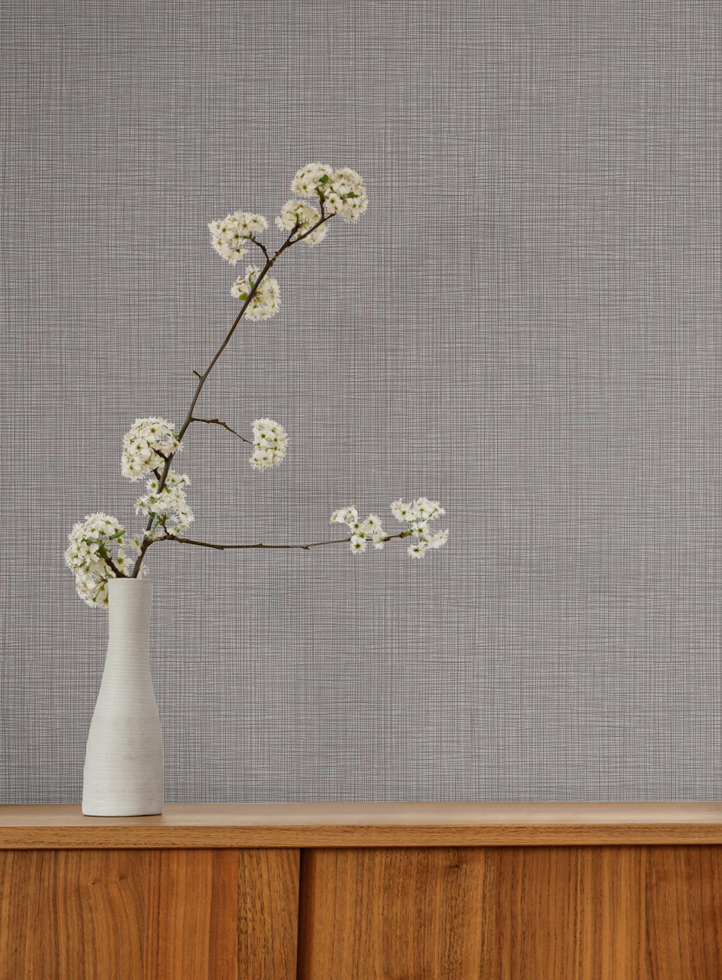 Egyptian Linen Wallpaper - Sterling room setting