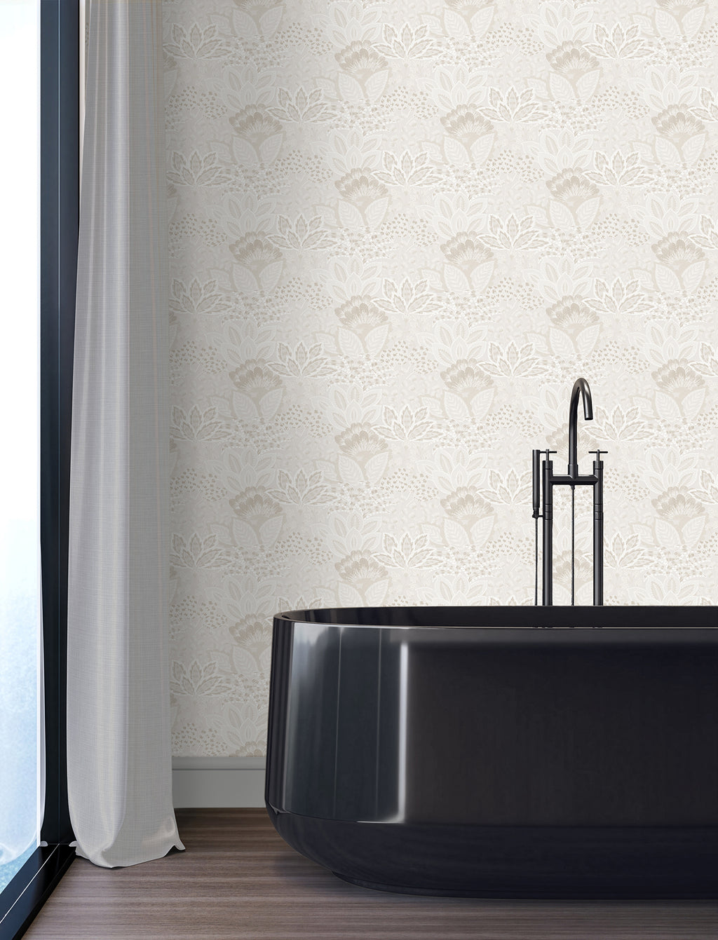 Catherine Wallpaper - Pearl room setting