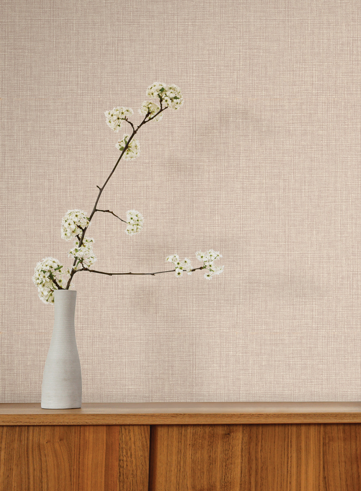 Egyptian Linen Wallpaper - Wheat room setting