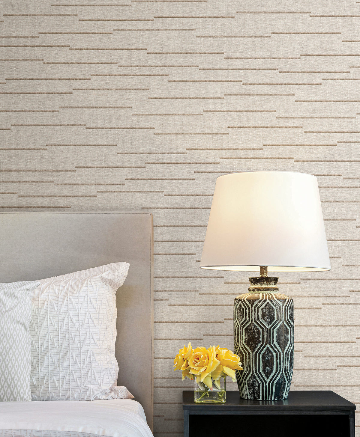 Latitude Wallpaper - Beige room setting