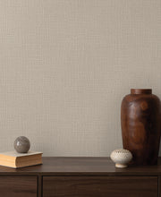 Load image into Gallery viewer, Georgette Wallpaper - Taupe room setting