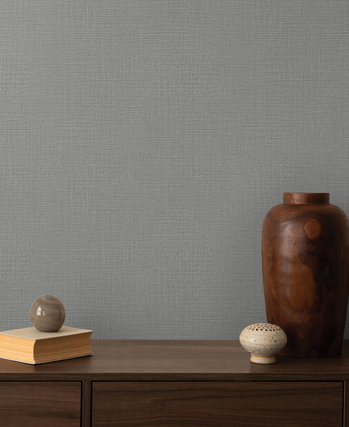 Georgette Wallpaper - Dark Grey room setting