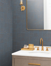 Load image into Gallery viewer, Chiseled Patchwork Wallpaper - Sapphire room setting
