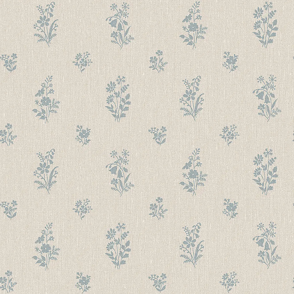 Petit Fleurs Wallpaper - Blue