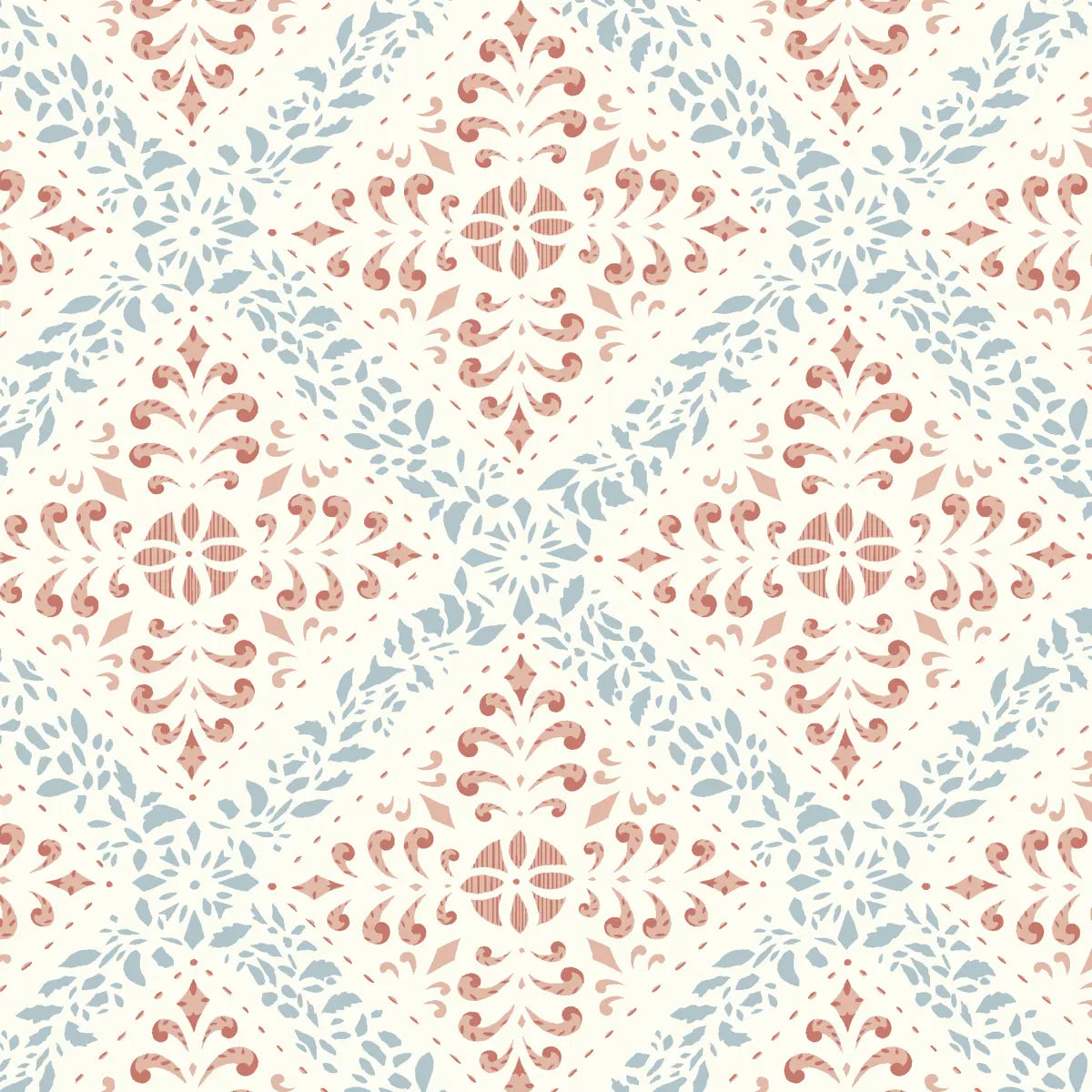 Nyborg Wallpaper - Blue And Red