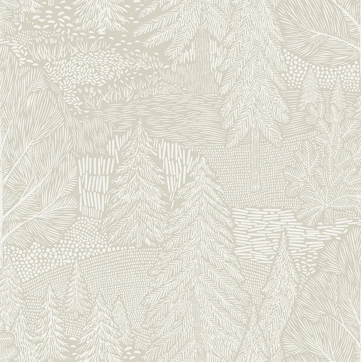 Northern Forest Wallpaper - Ivory