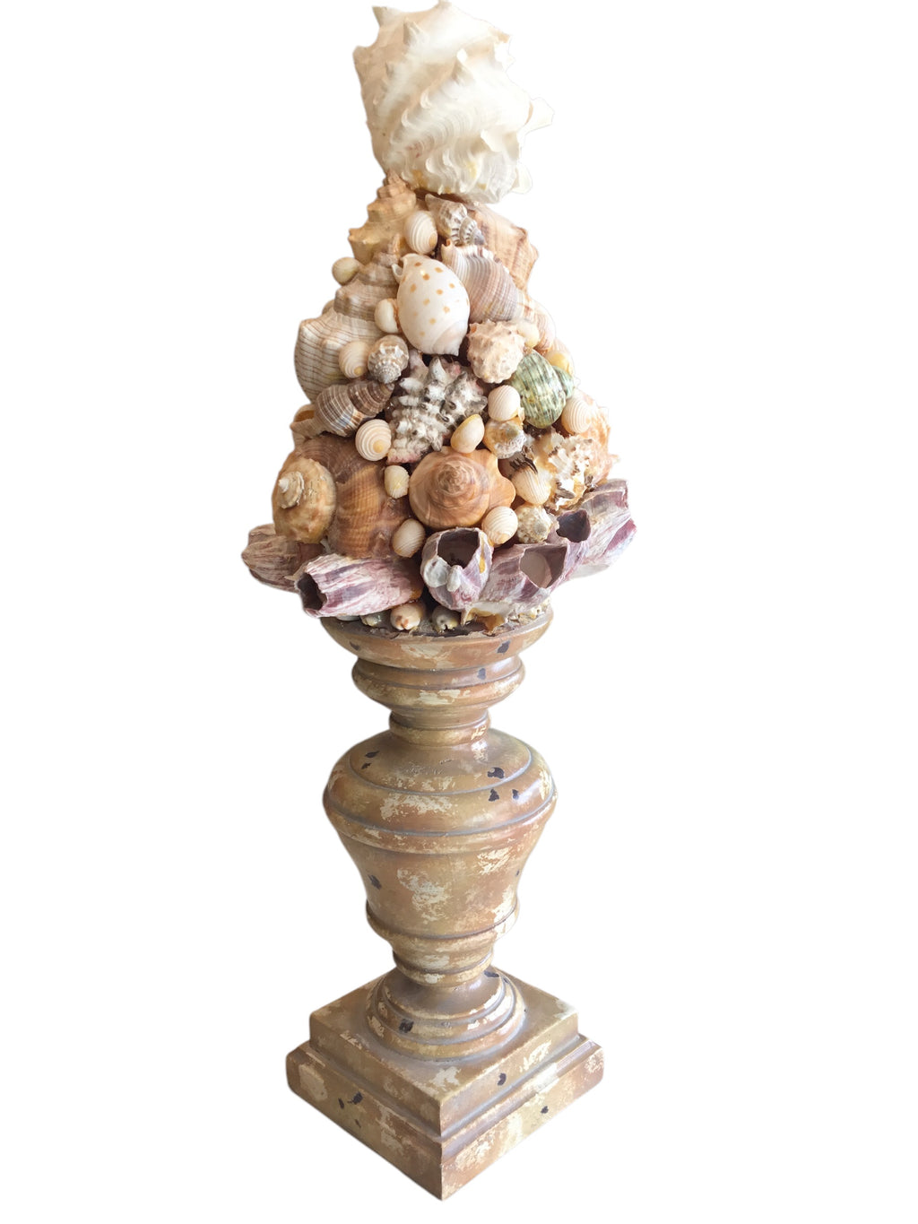 pair maitland smith shell finials
