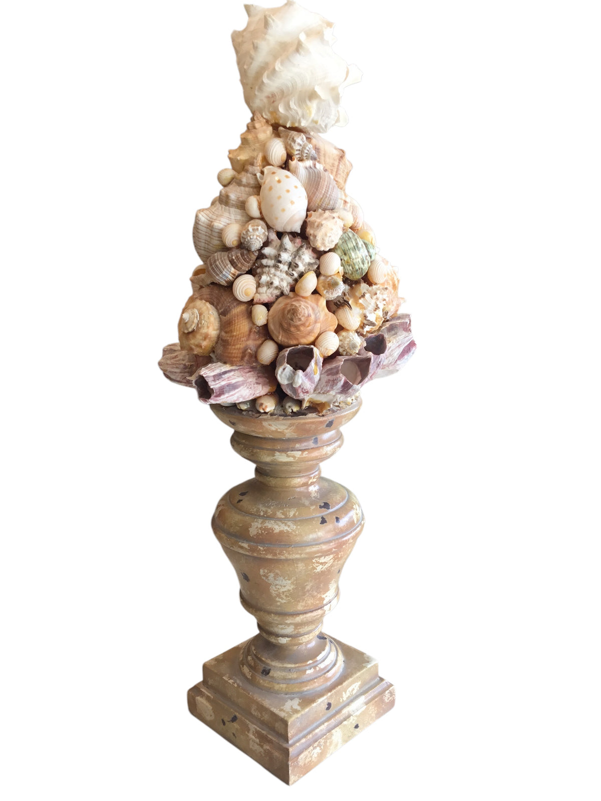 pair maitland smith shell finials