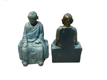 Load image into Gallery viewer, pair of korean-style seated Buddist monks