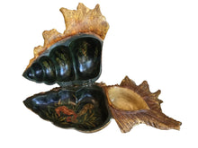 Load image into Gallery viewer, vintage handpainted shell trinket box