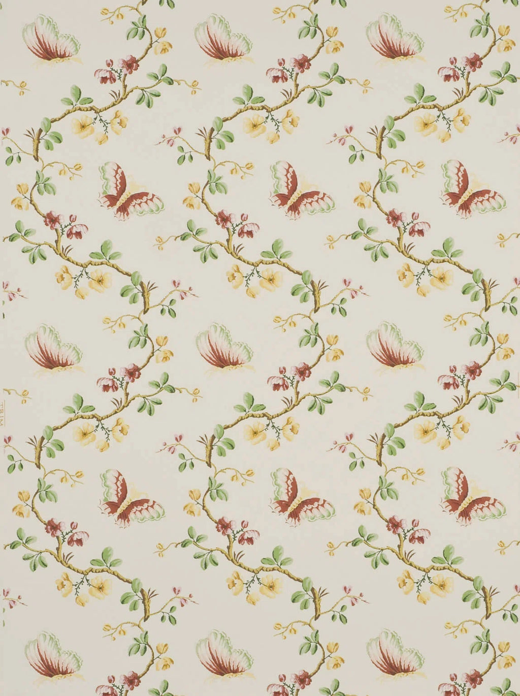 Wallpaper papillons wallpaper in Corail