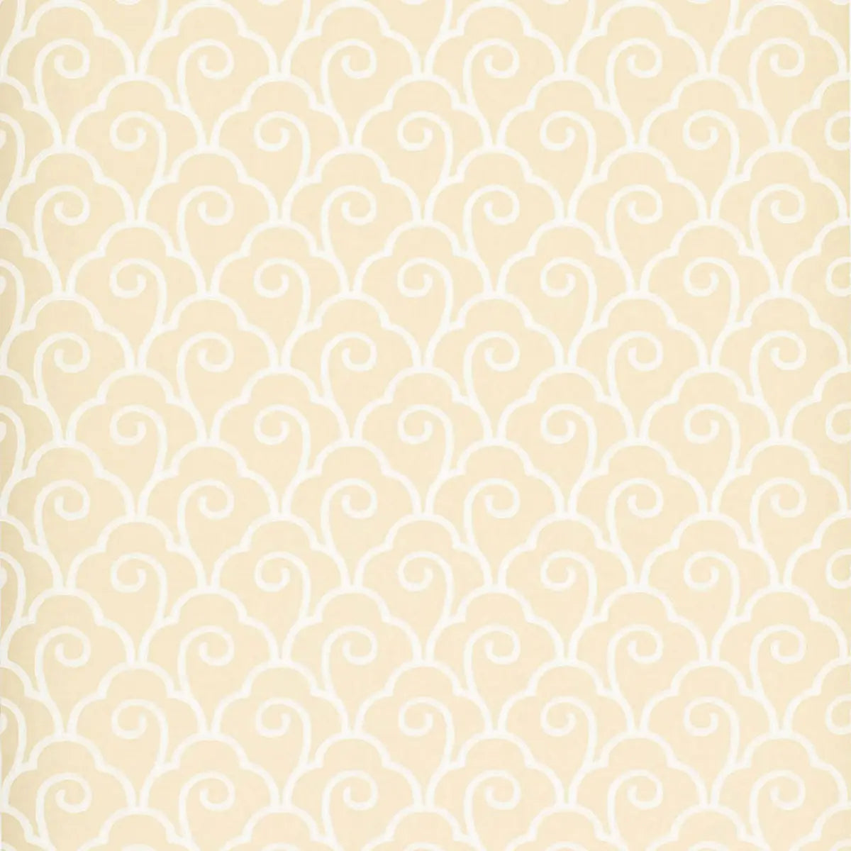 Scallop Filigree Wallpaper in an interior setting