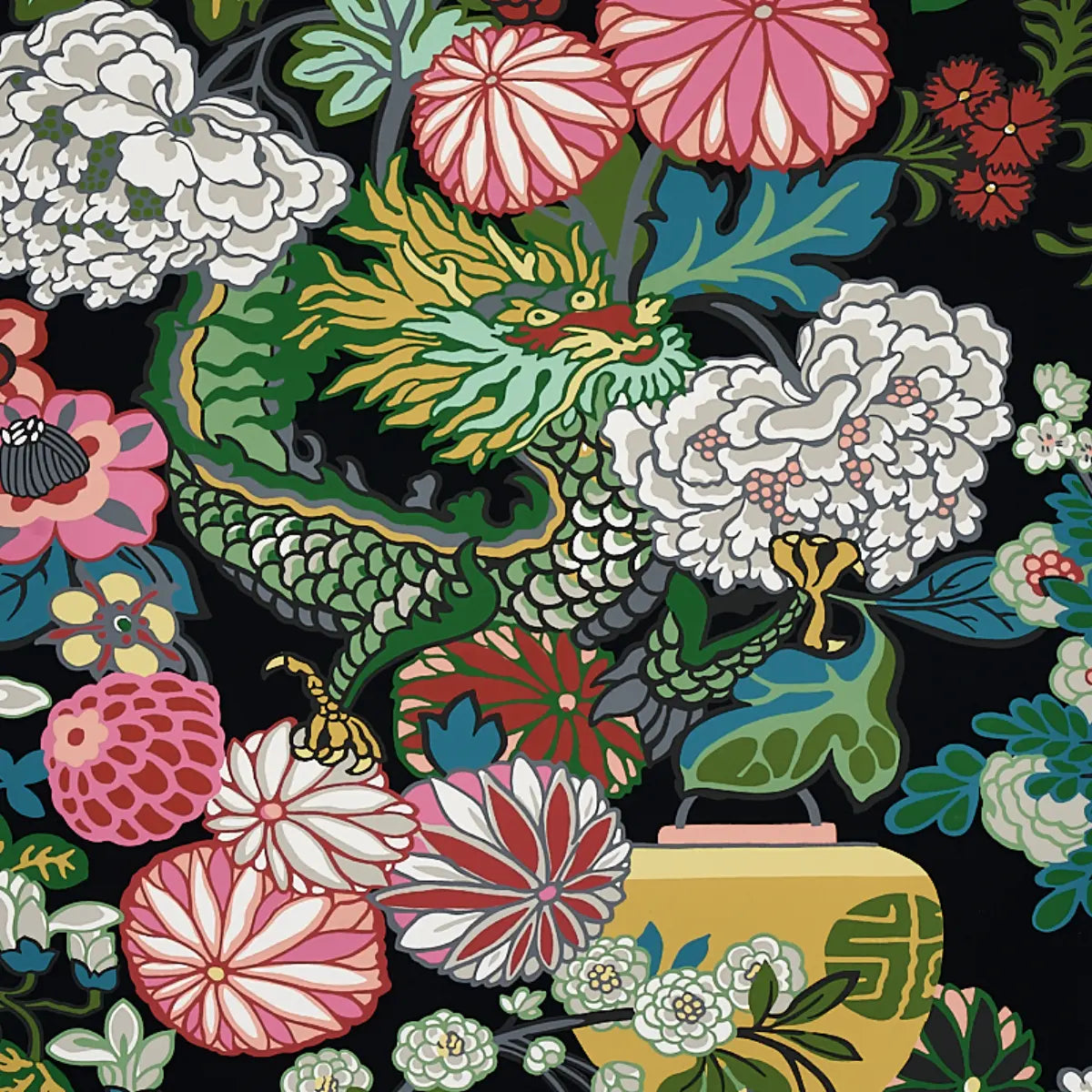 Chiang Mai Dragon Wallpaper - Ebony