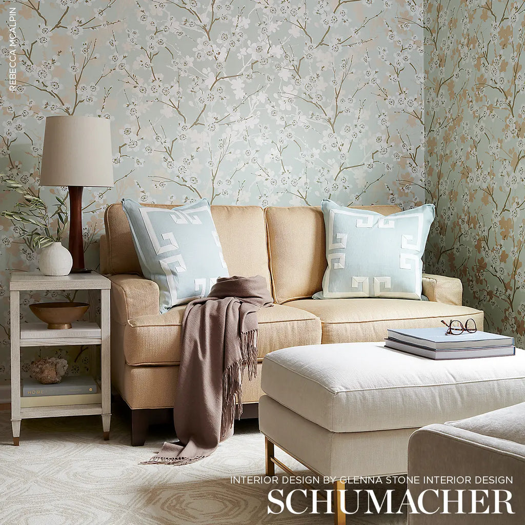 Ming Cherry Blossom Wallpaper in an interior setting