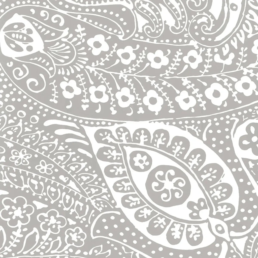 Paisley Print Wallpaper - Grey