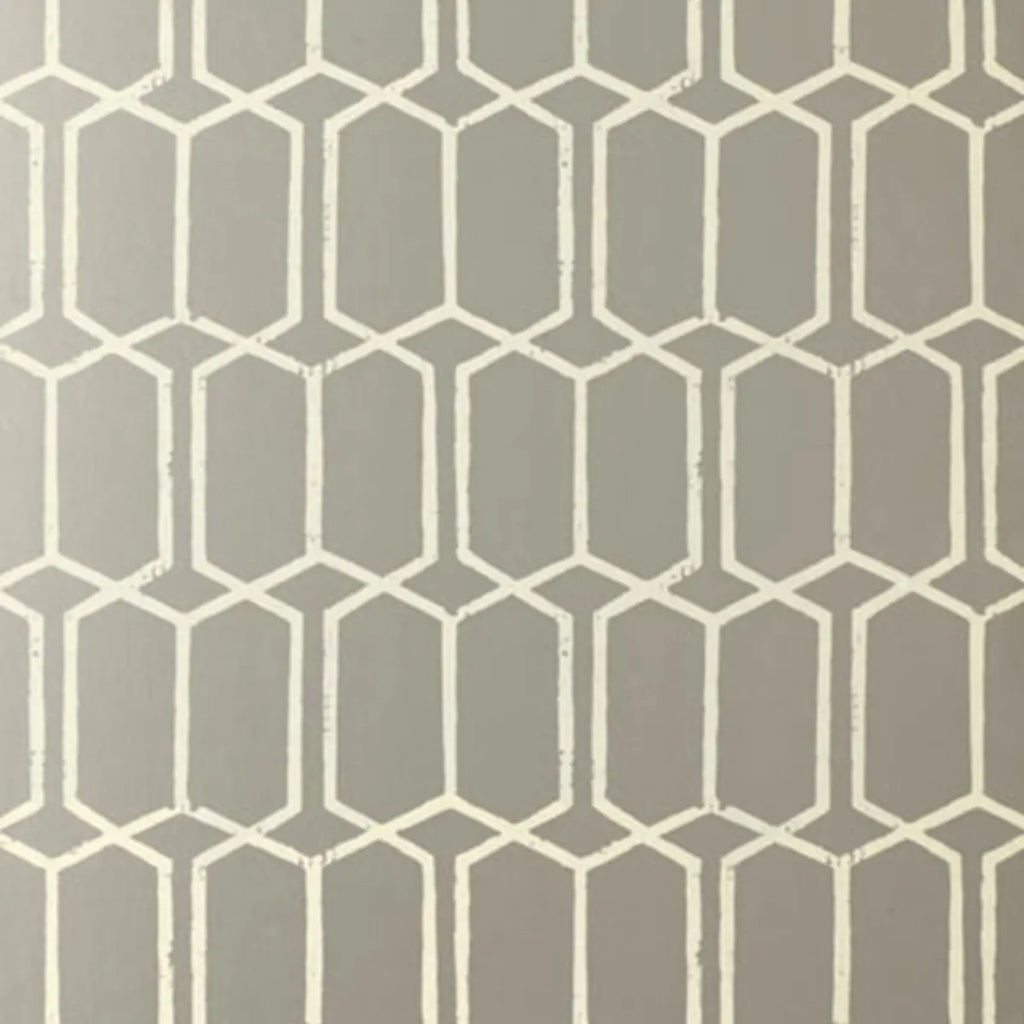 Modern Trellis Wallpaper - Silver