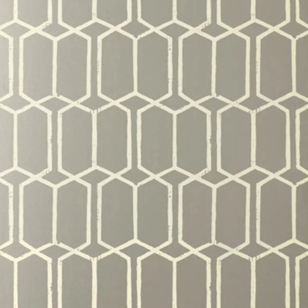 Modern Trellis Wallpaper - Silver