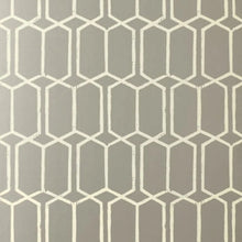 Load image into Gallery viewer, Modern Trellis Wallpaper - Silver