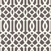 Load image into Gallery viewer, Imperial Trellis Wallpaper - Charcoal