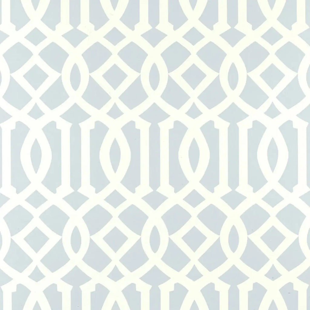 Imperial Trellis Wallpaper - Soft Aqua