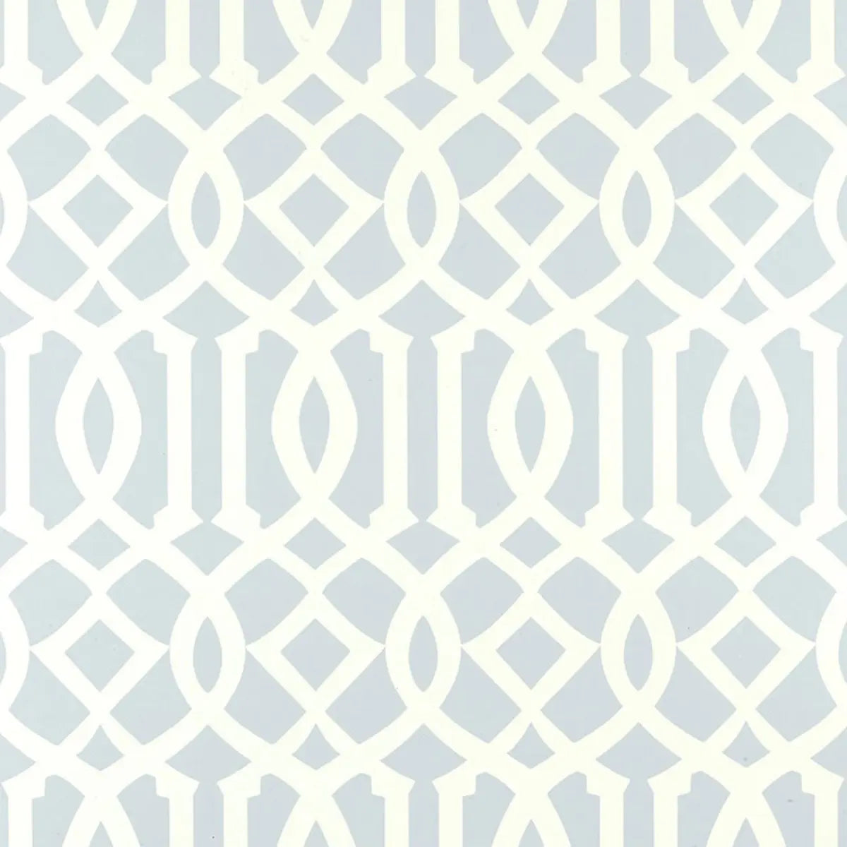 Imperial Trellis Wallpaper - Soft Aqua