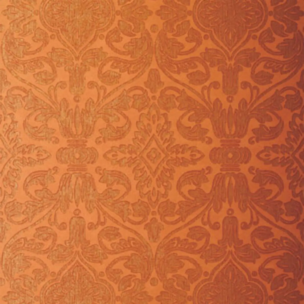 Varenna Damask Wallpaper - Terracotta