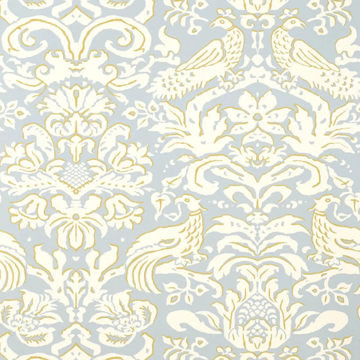 Aldwyn Damask Wallpaper in an interior setting