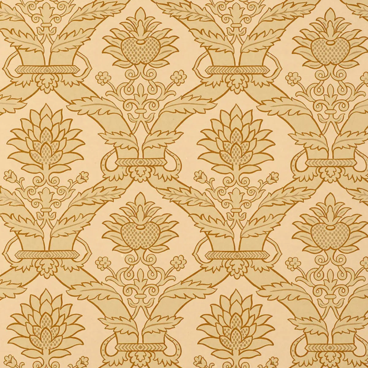 Siena Damask Wallpaper in an interior setting