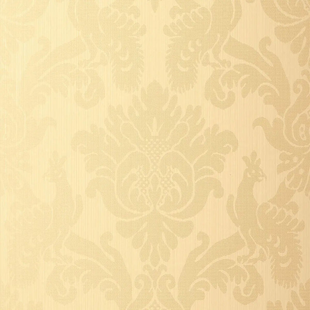 Valette Strie Damask Wallpaper - Champagne