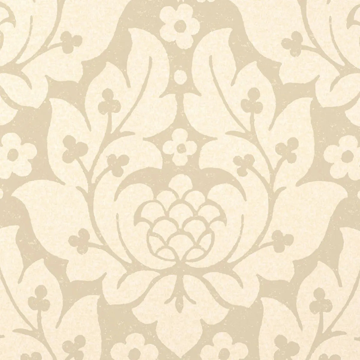Fiore Damask Wallpaper - Linen