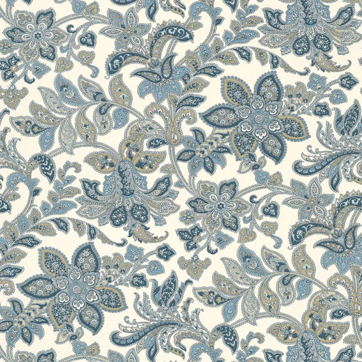 Corsini Paisley Wallpaper in an interior setting