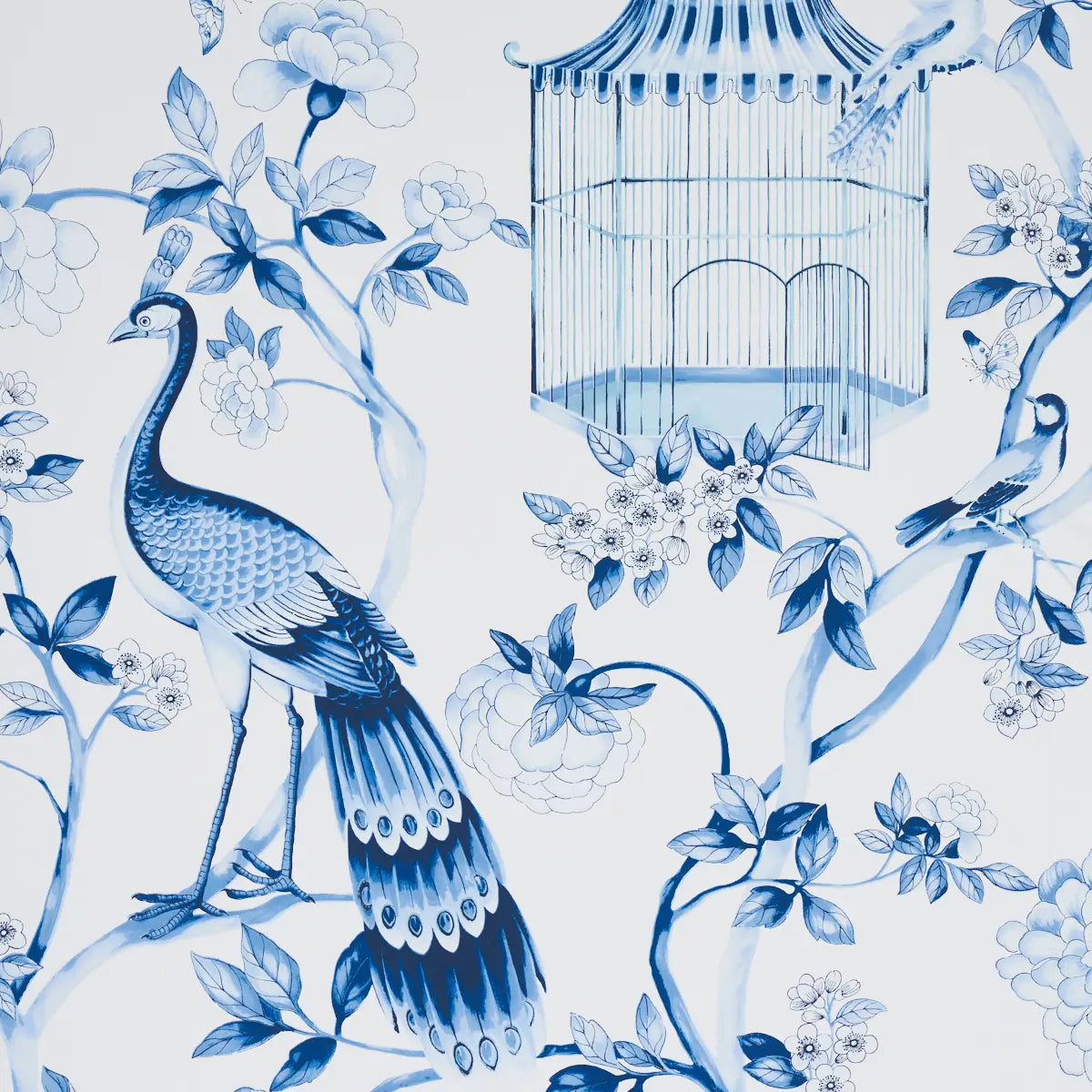 Oiseaux Et Fleurs Wallpaper - Porcelain