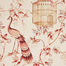 Load image into Gallery viewer, Oiseaux Et Fleurs Wallpaper - Cinnabar