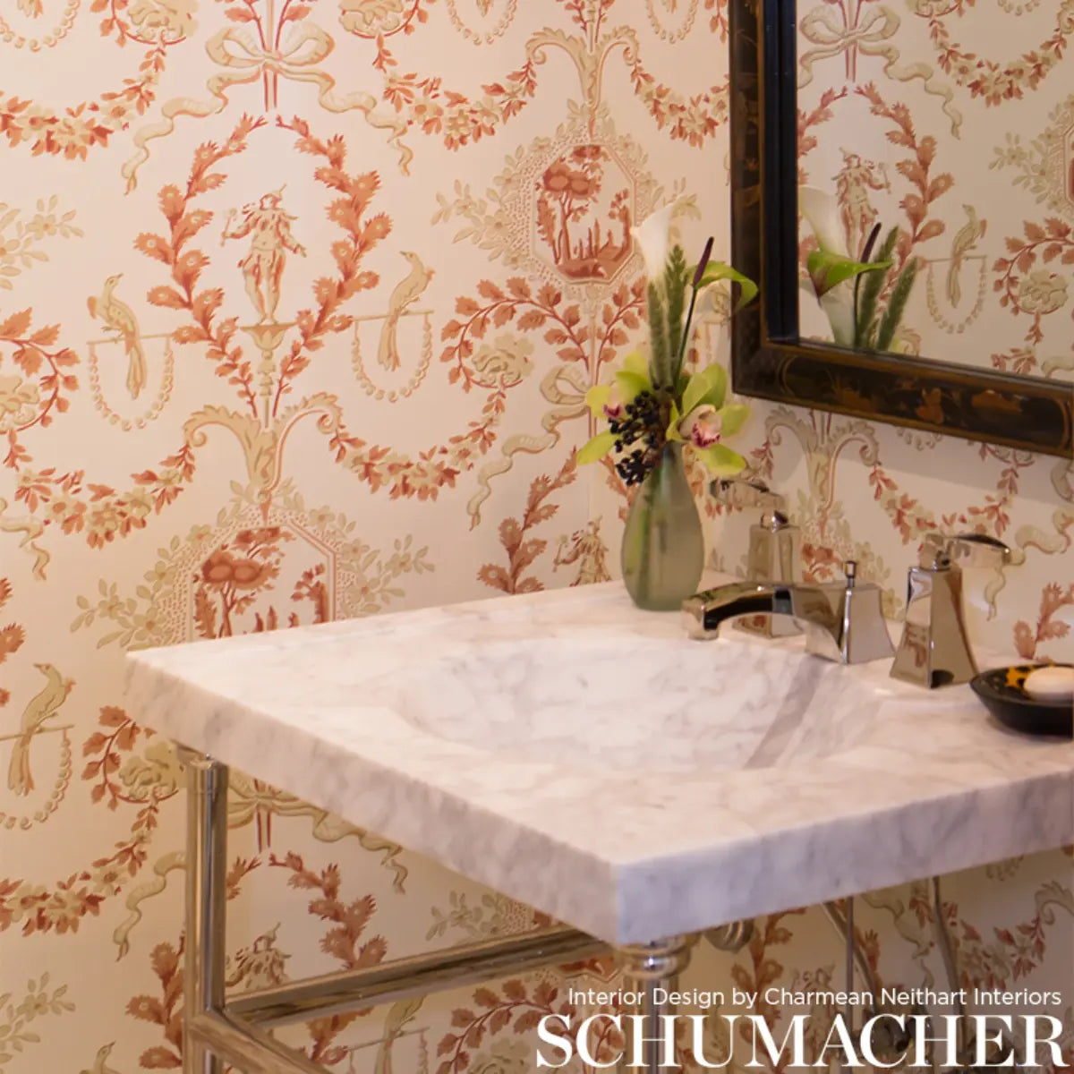Jester Arabesque Wallpaper in an interior setting