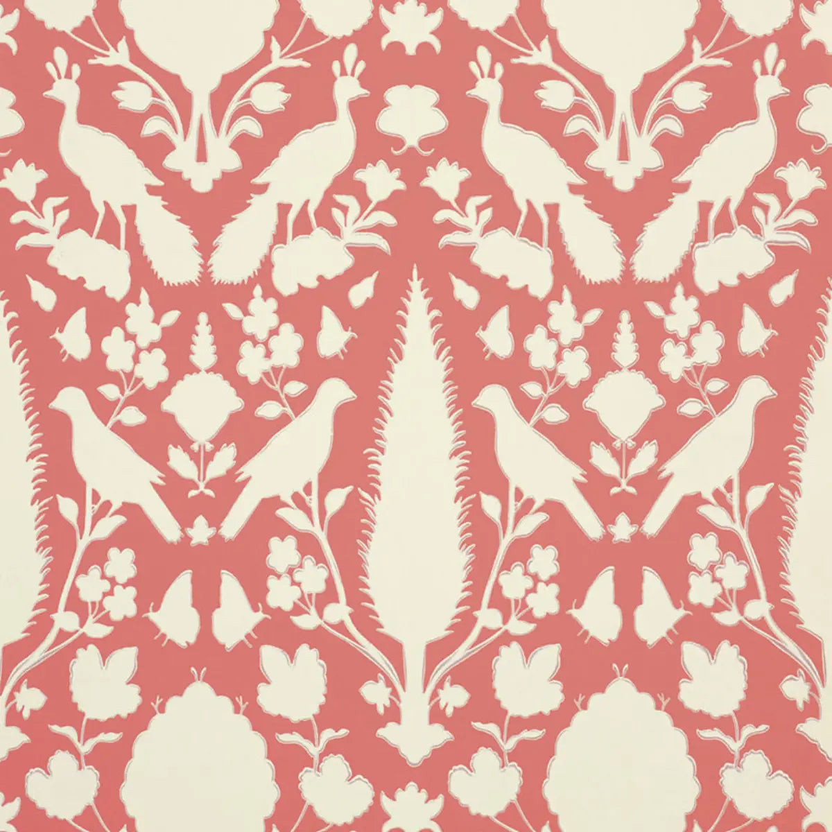 Chenonceau Wallpaper - Coral