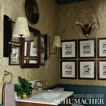 Load image into Gallery viewer, Emile Cachemire Wallpaper in an interior setting