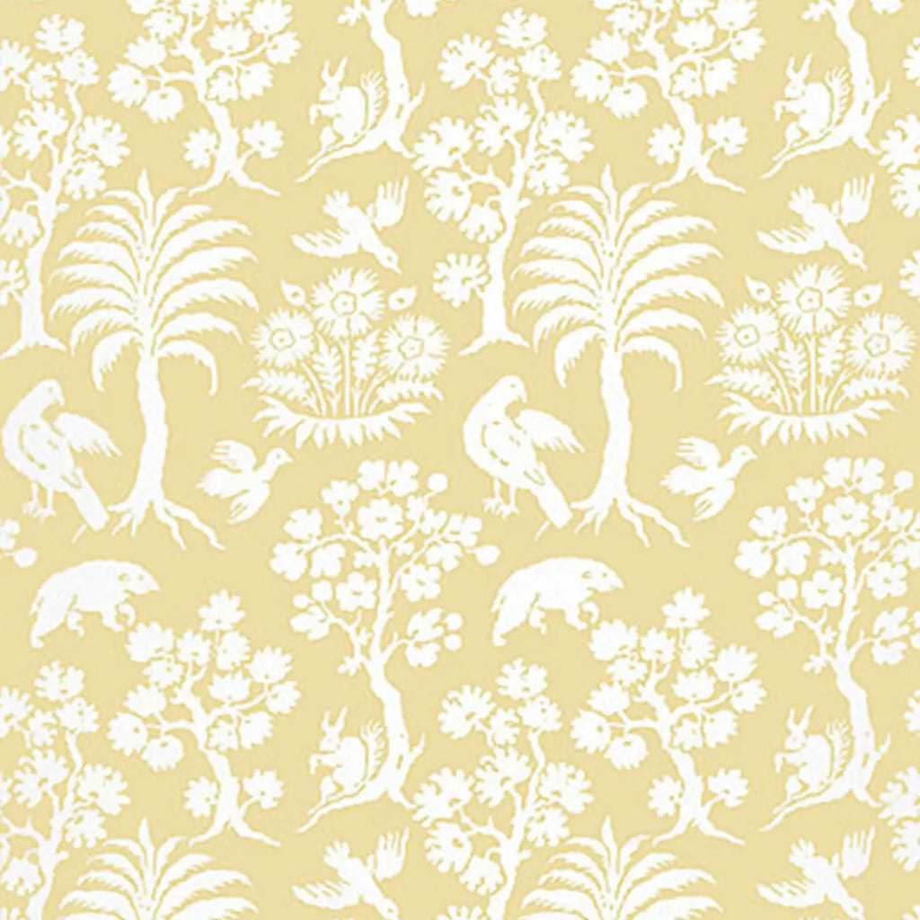 Palm Damask Wallpaper - Sunlight