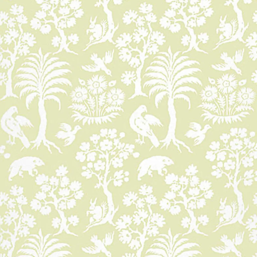 Palm Damask Wallpaper - Willow