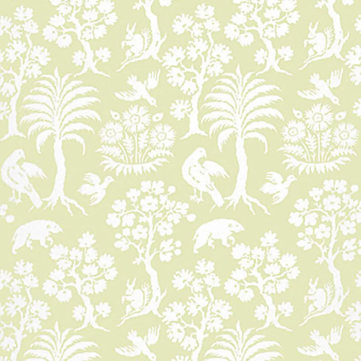 Palm Damask Wallpaper - Willow