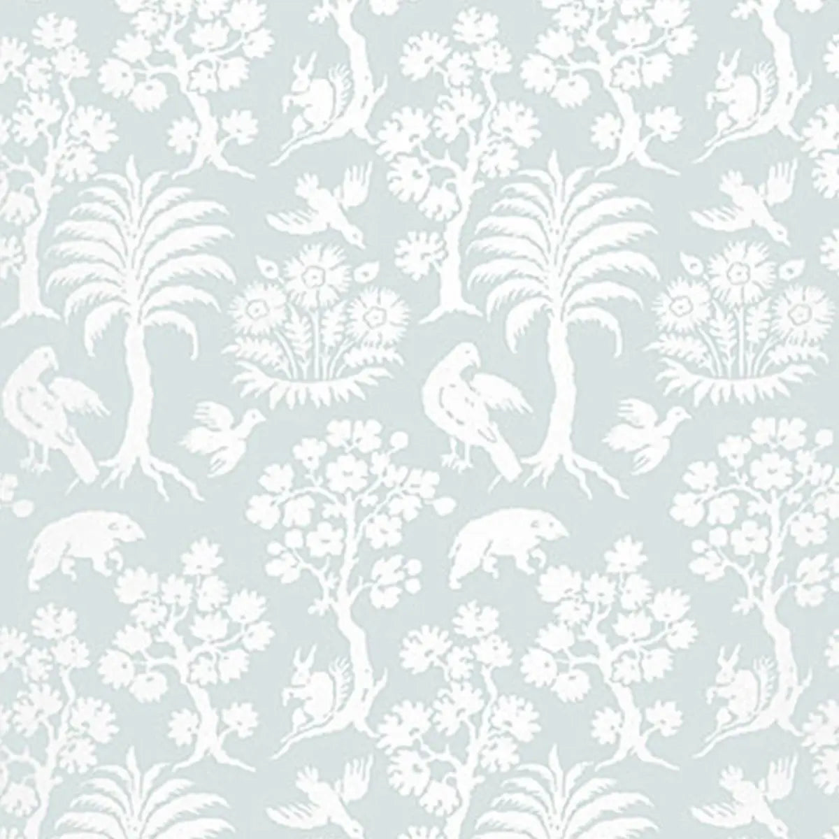 Palm Damask Wallpaper in an interior setting