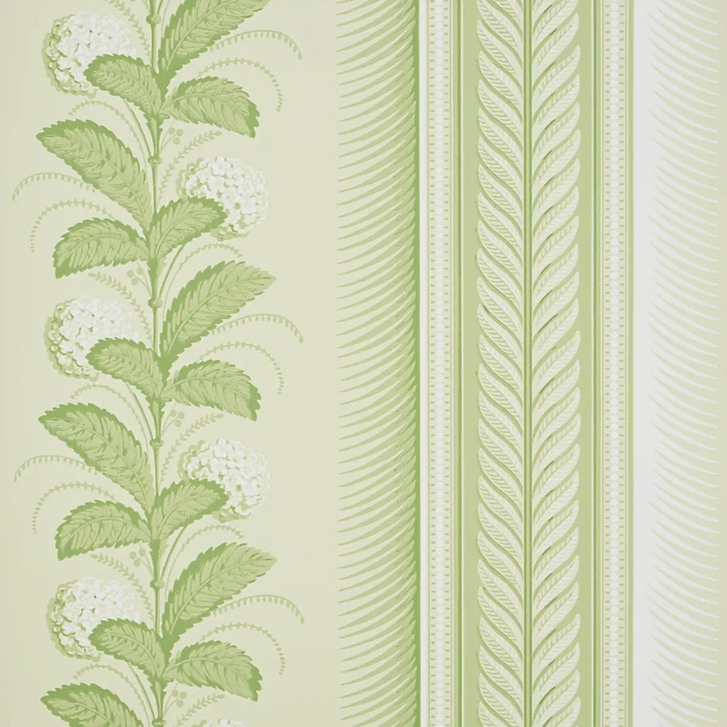 Hydrangea Drape Wallpaper - Green