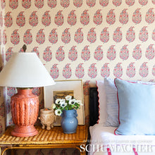 Load image into Gallery viewer, Rajasthan Paisley Wallpaper in an interior setting