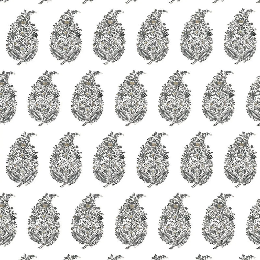 Rajasthan Paisley Wallpaper - Silver