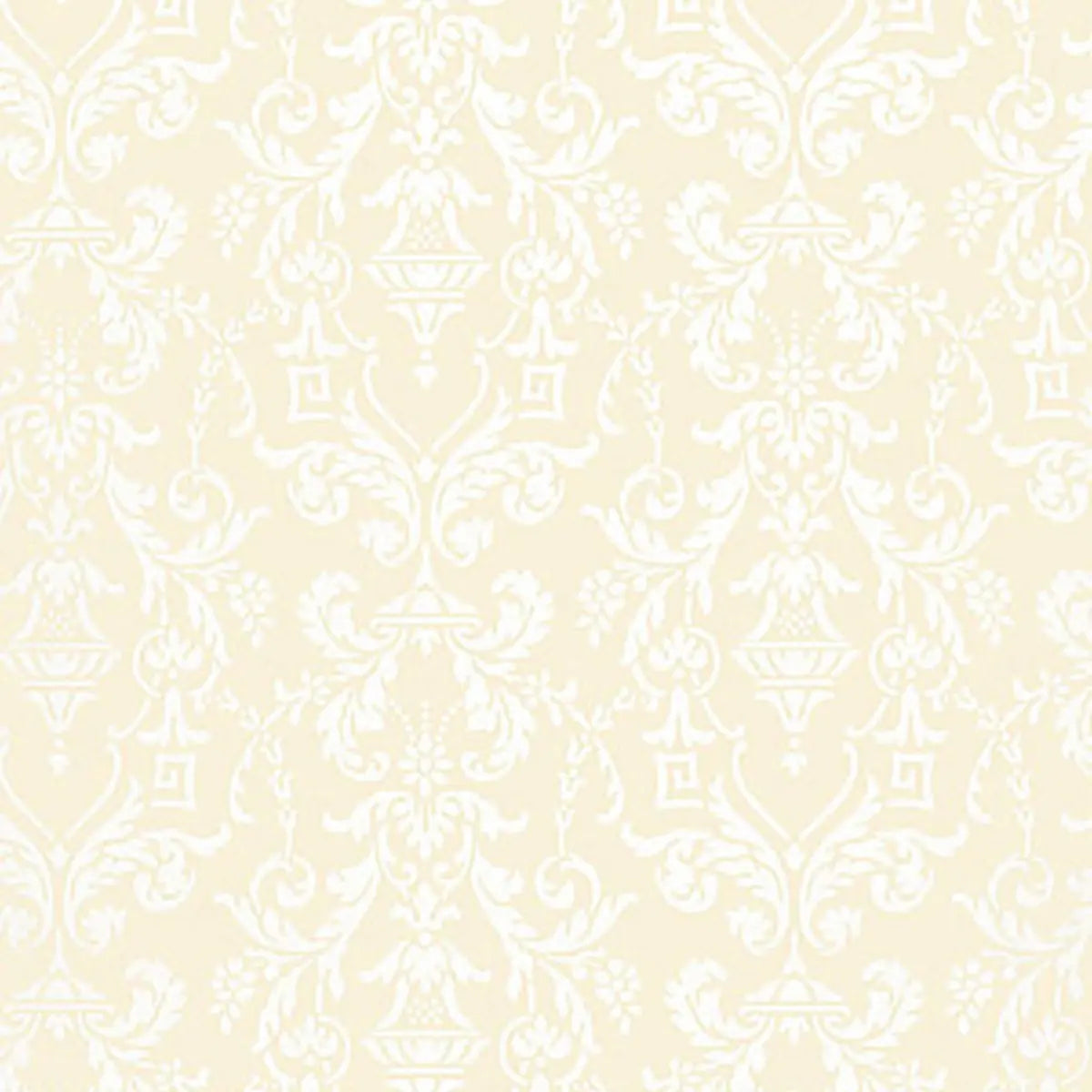 Lido Damask Wallpaper - Beige