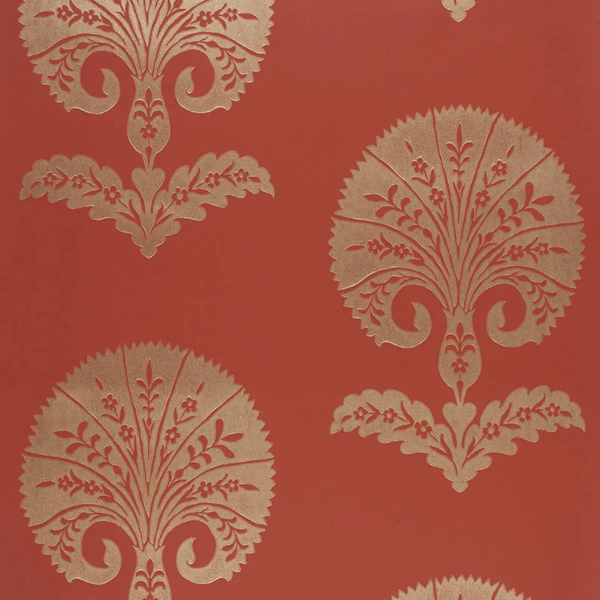 Ottoman Flower Wallpaper - Paprika