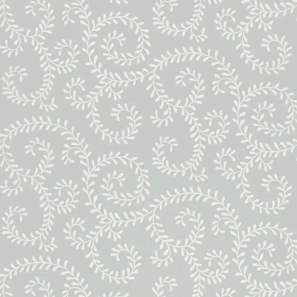 Leafy Scroll Wallpaper - Dove